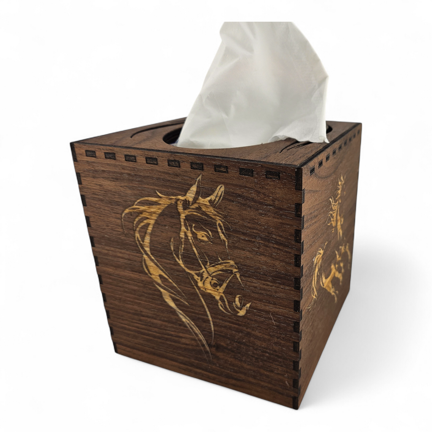 Hand-made, Laser etched Tissue Box