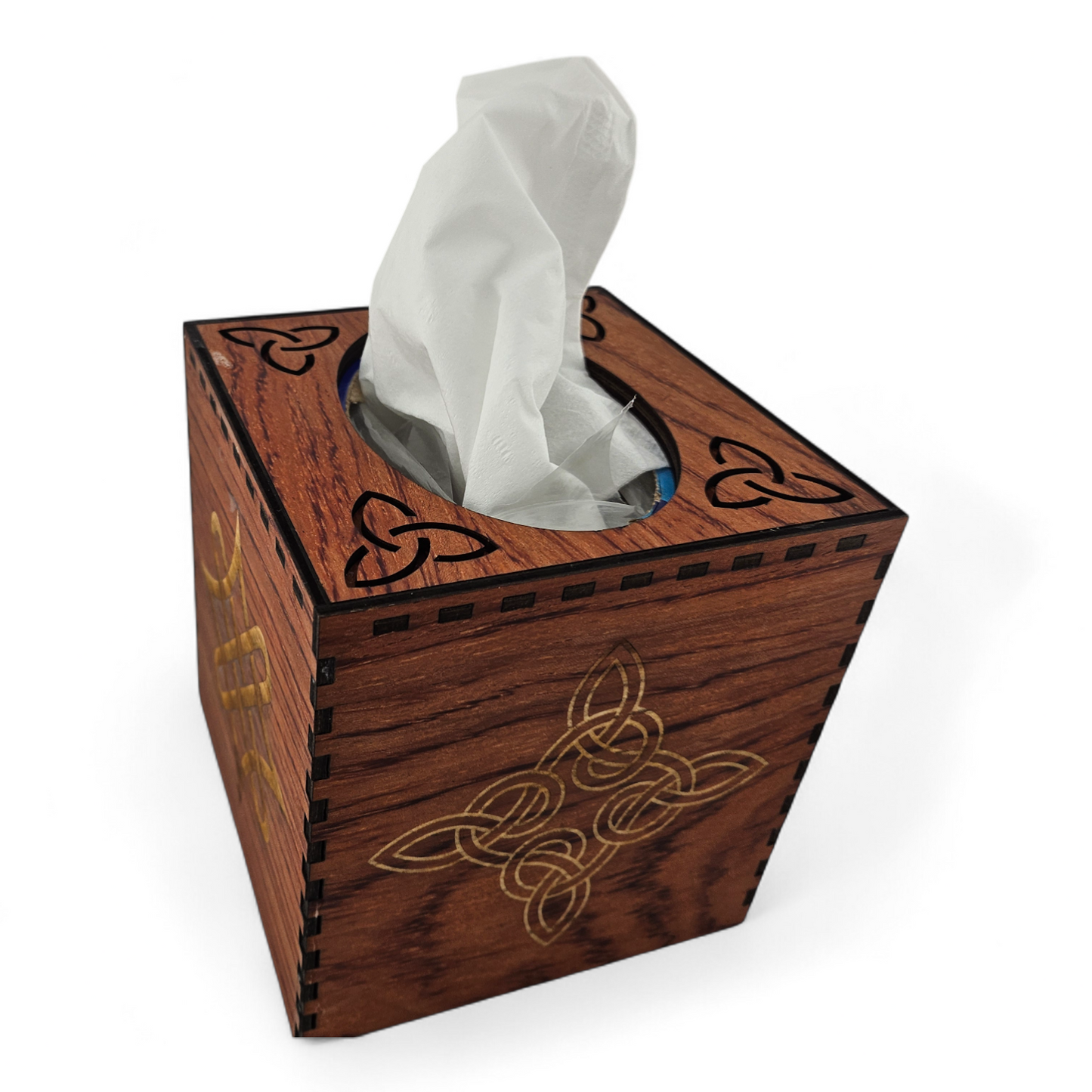 Hand-made, Laser etched Tissue Box