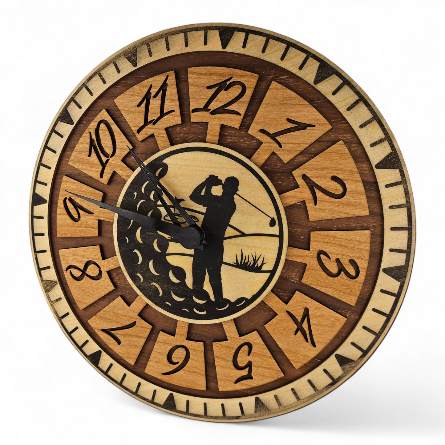 Artisan Multiwood layered Wall Clock