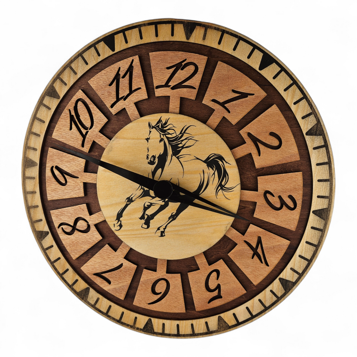 Artisan Multiwood layered Wall Clock
