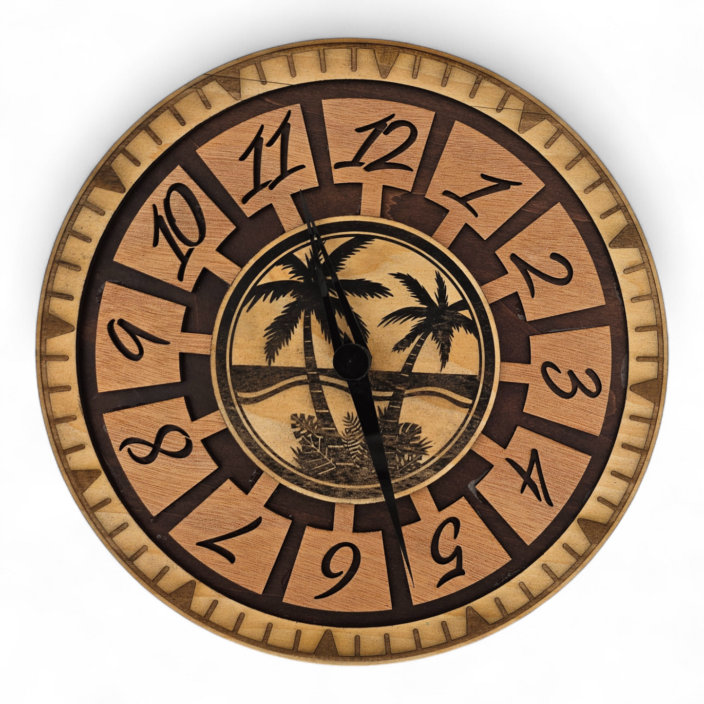 Artisan Multiwood layered Wall Clock