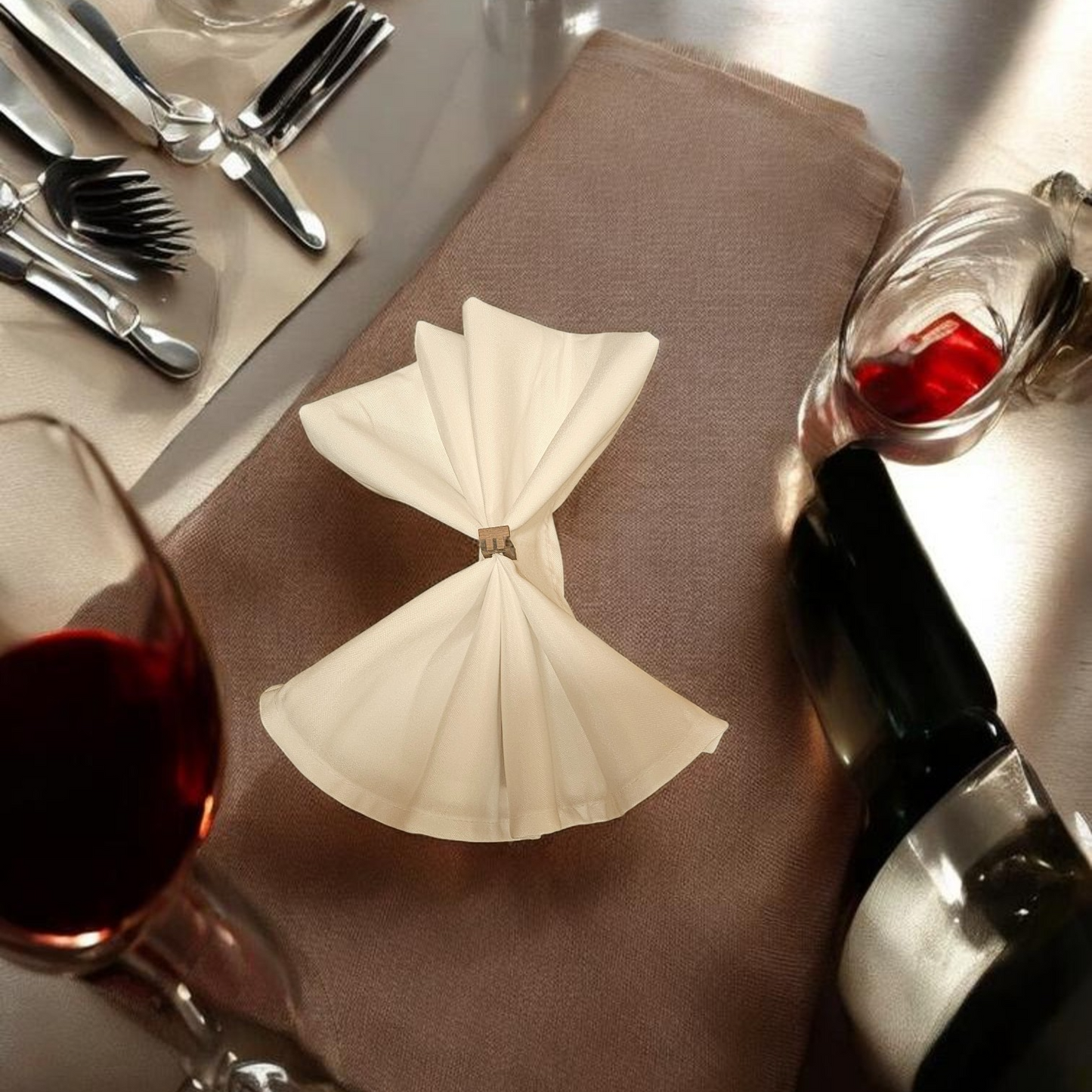 Custom Printed Linen Cloth Napkins - White (Pack of 6)