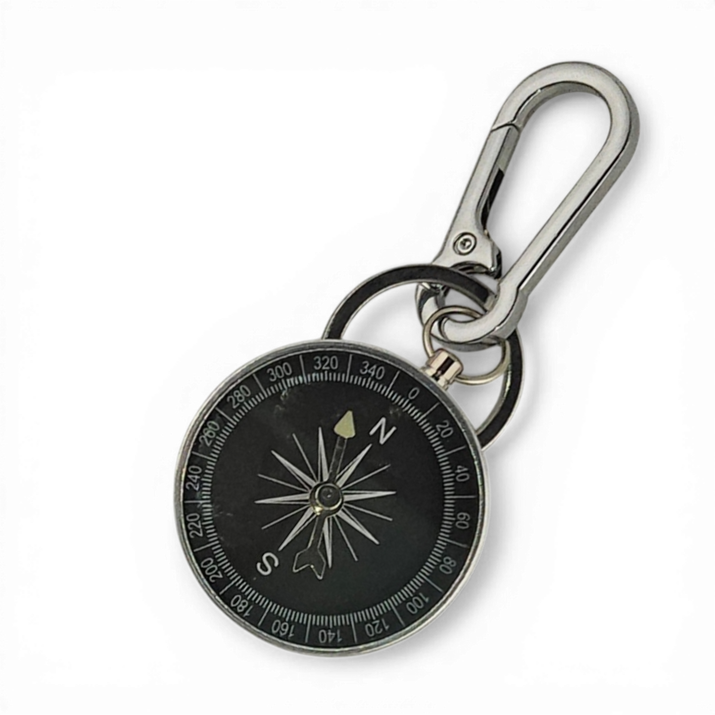 Compass Keyring and Carabiner