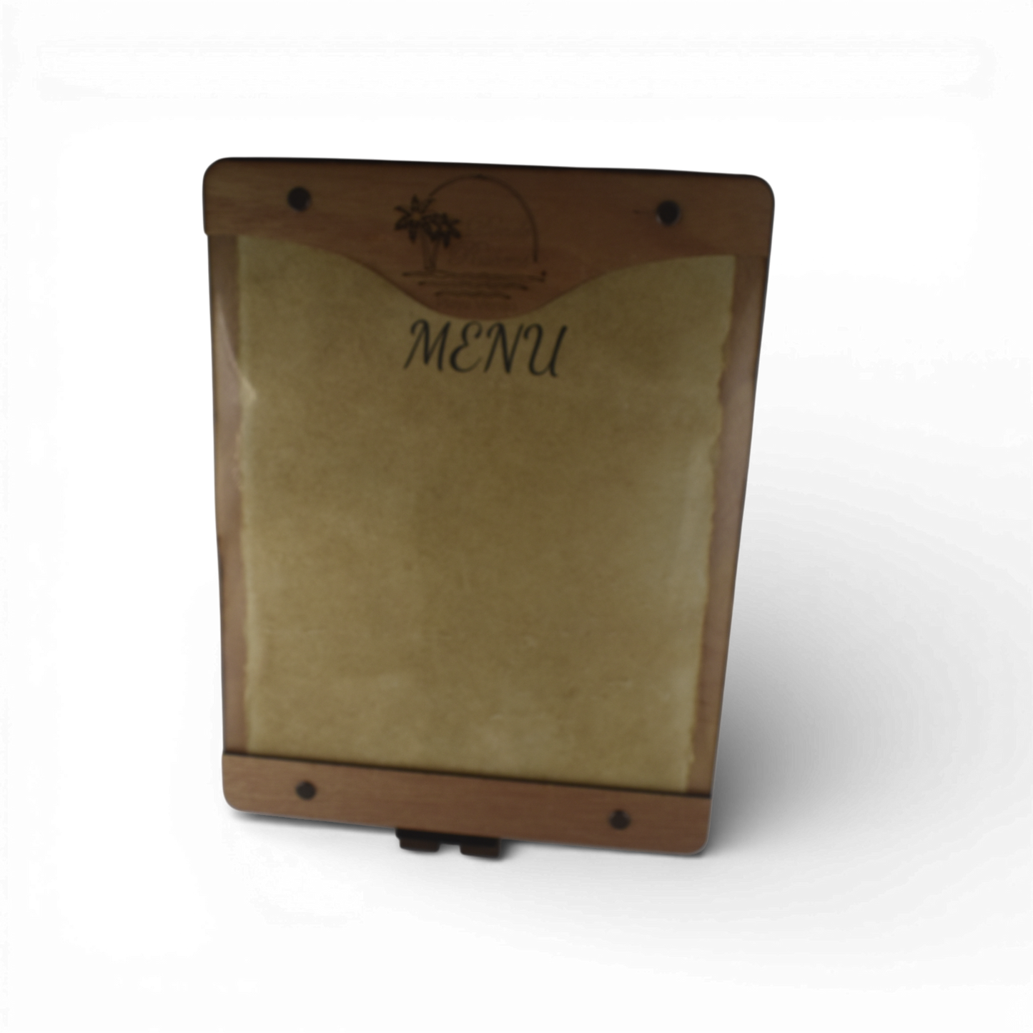 Wood Carved Short Menu Board