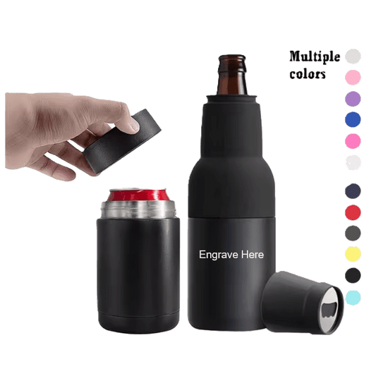 Stainless Steel Bottle and Can Soda and Beer Insulated Cooler - Choice of 11 colors