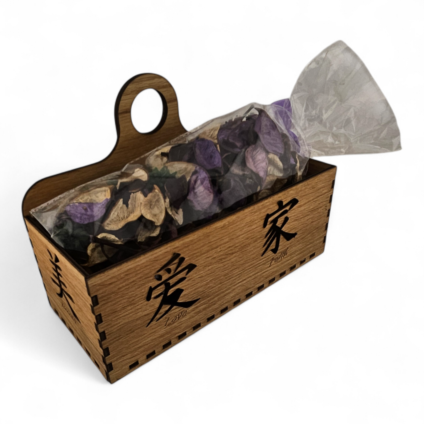 Potpourri Basket with Flower Petals