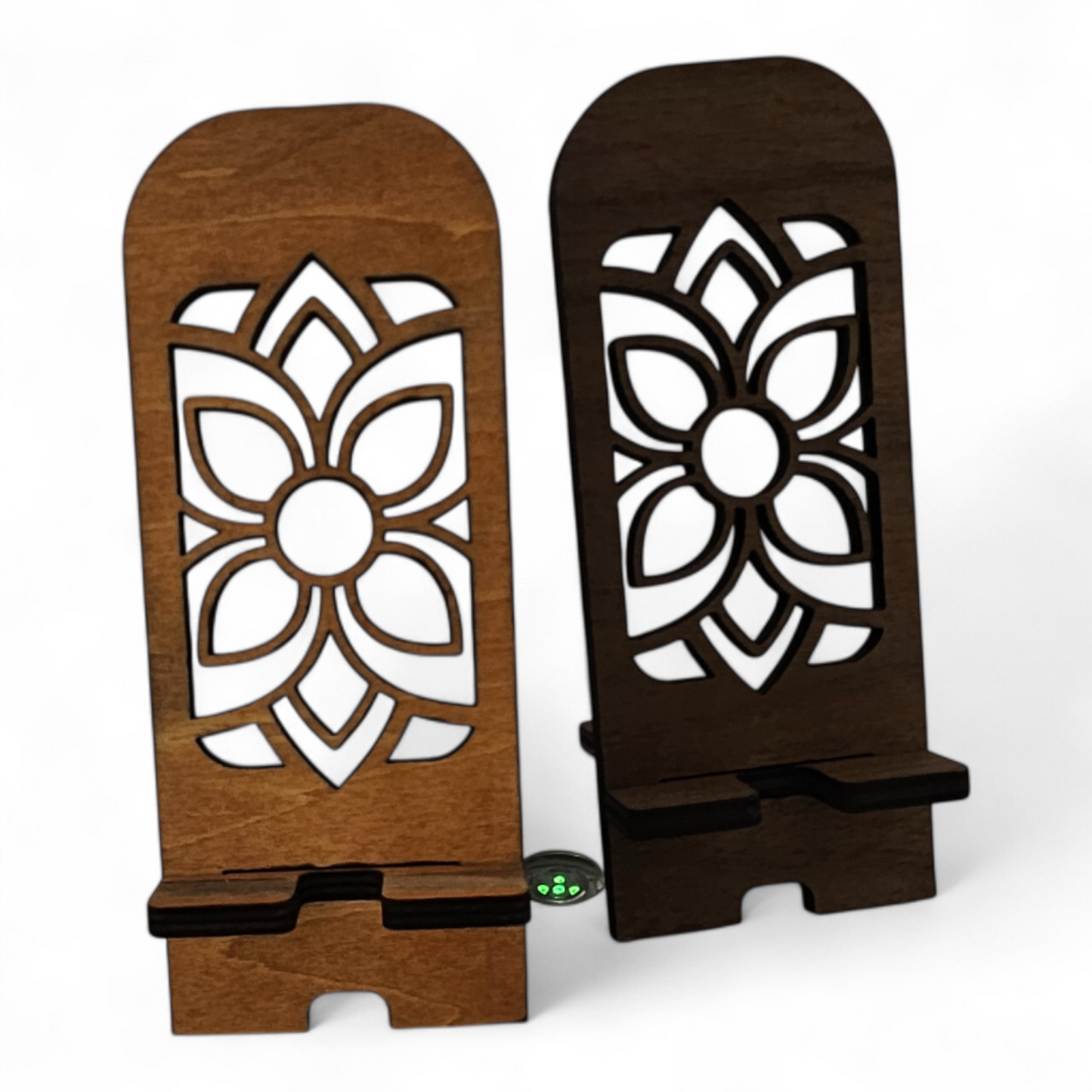 Wood Engraved IPhone Stand