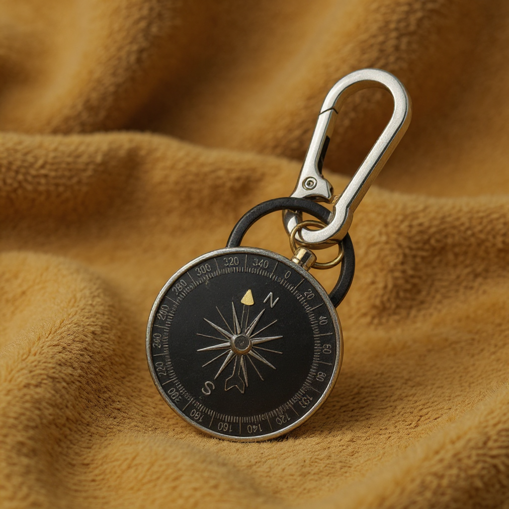 Compass Keyring and Carabiner