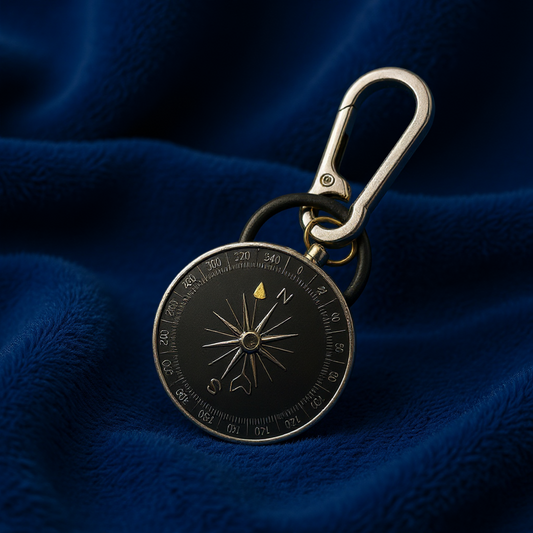Compass Keyring and Carabiner