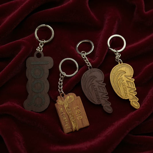 Custom Cut Wooden Keyring