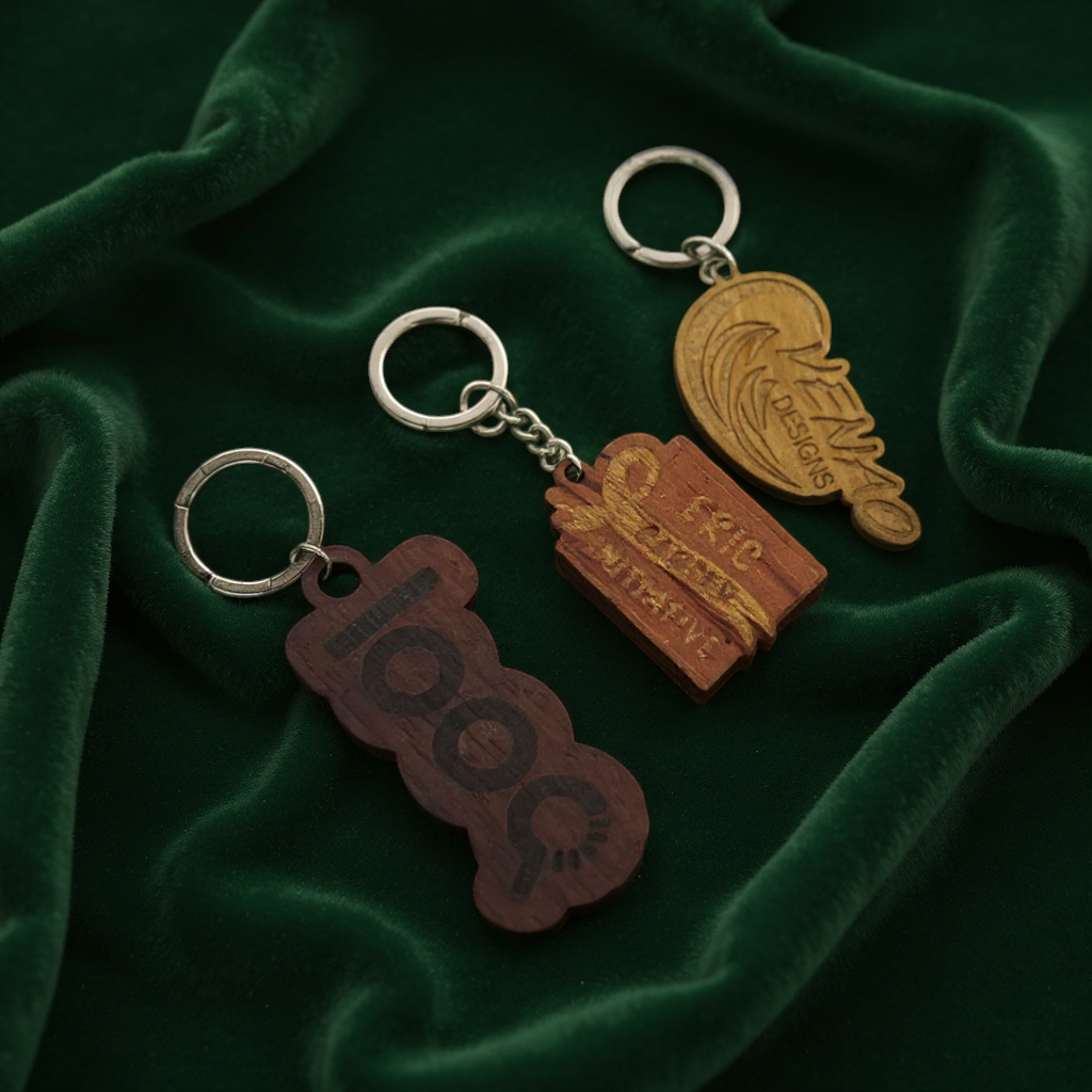 Custom Cut Wooden Keyring