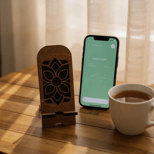 Wood Engraved IPhone Stand